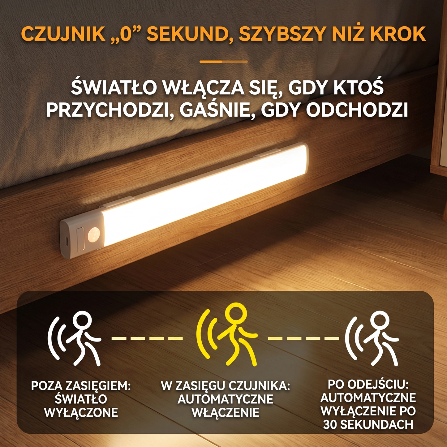 Lumek - Bezprzewodowy LED z Czujnikiem Ruchu