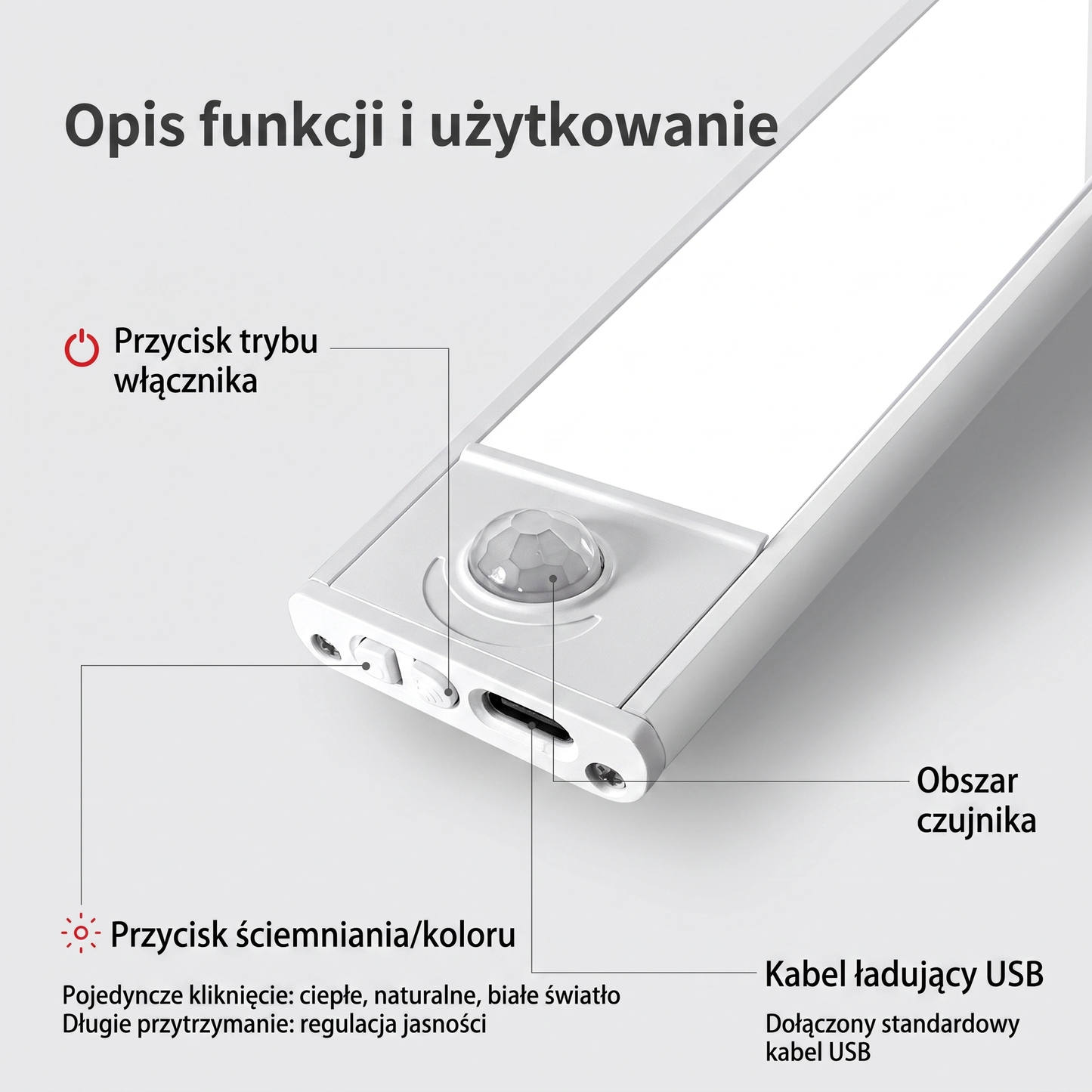 Lumek - Bezprzewodowy LED z Czujnikiem Ruchu